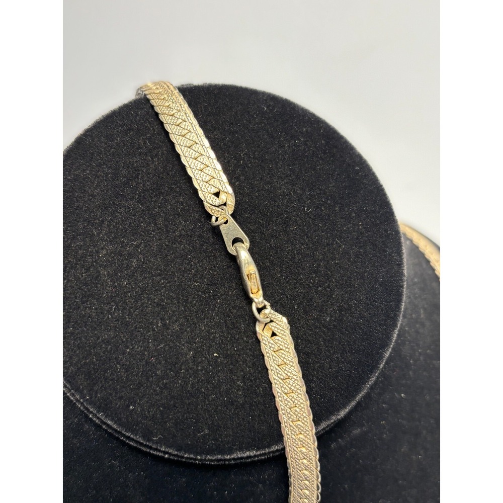 Herringbone‎ Necklace Retro Vintage Statement Piece 14 inch - Picture 8 of 10
